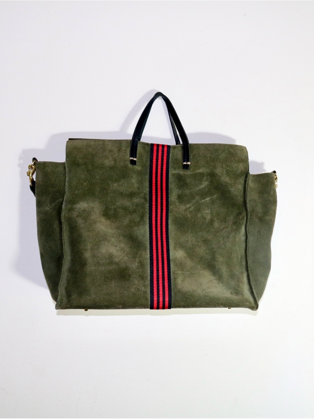 Clare V. Simple Tote in Army Suede - Picture 3 of 16